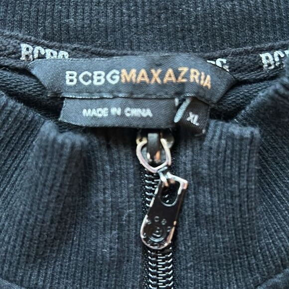 BCBG MaxAzria Logo Zip Track Jacket with Pockets Size XL in GUC - Picture 4 of 4